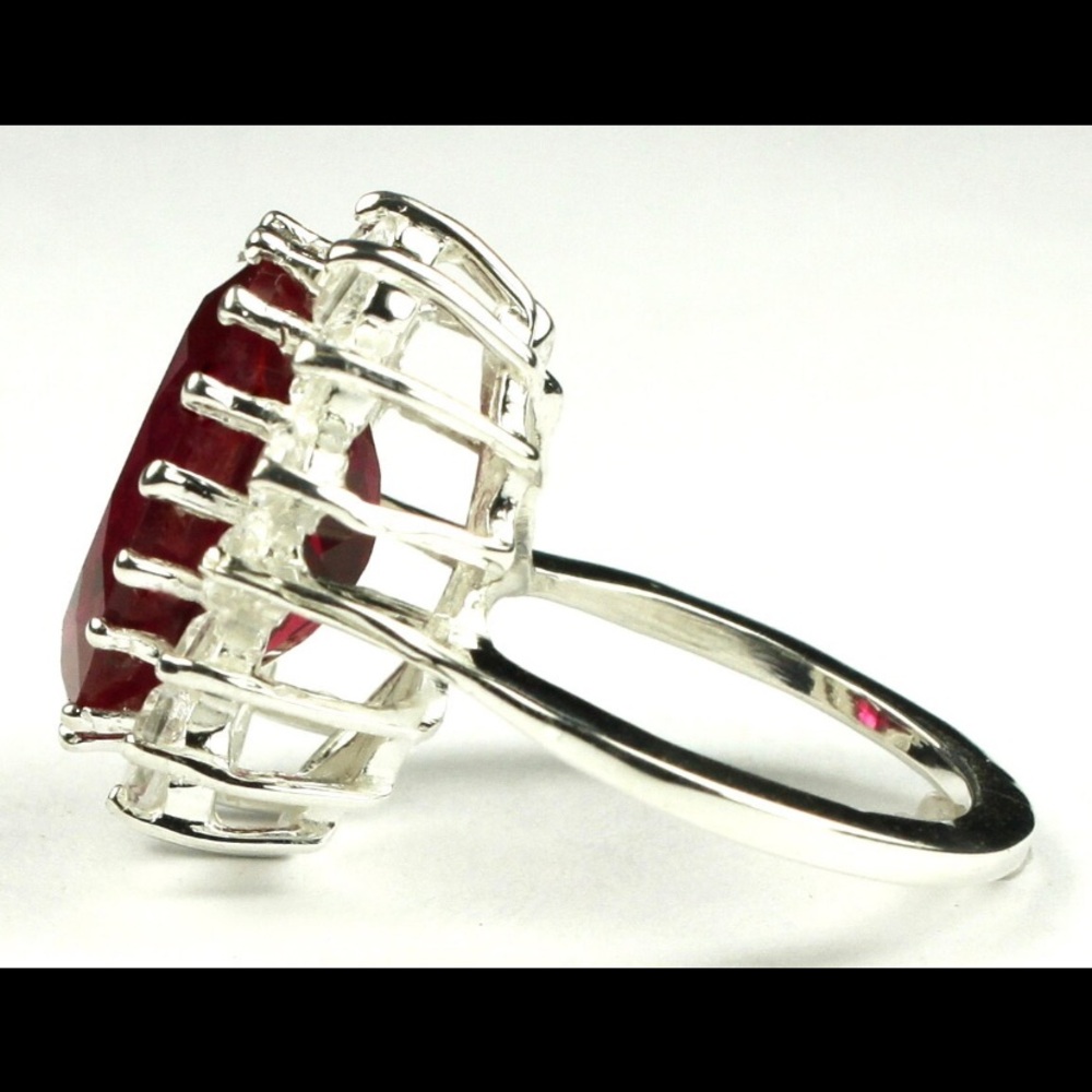 Created Ruby, 925 Sterling Silver Royal Engagemen… - image 3